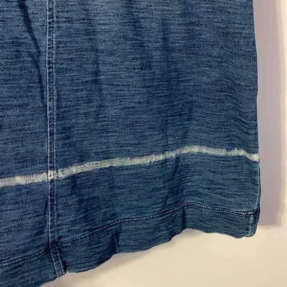 J. Jill Pure Jill Indigo Mini Shift Dress Denim Look Asymmetrical Back size S - Picture 6 of 16